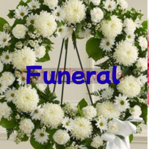 White Splendor Funeral Wreath